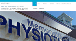 Desktop Screenshot of memorialeastphysicaltherapy.com